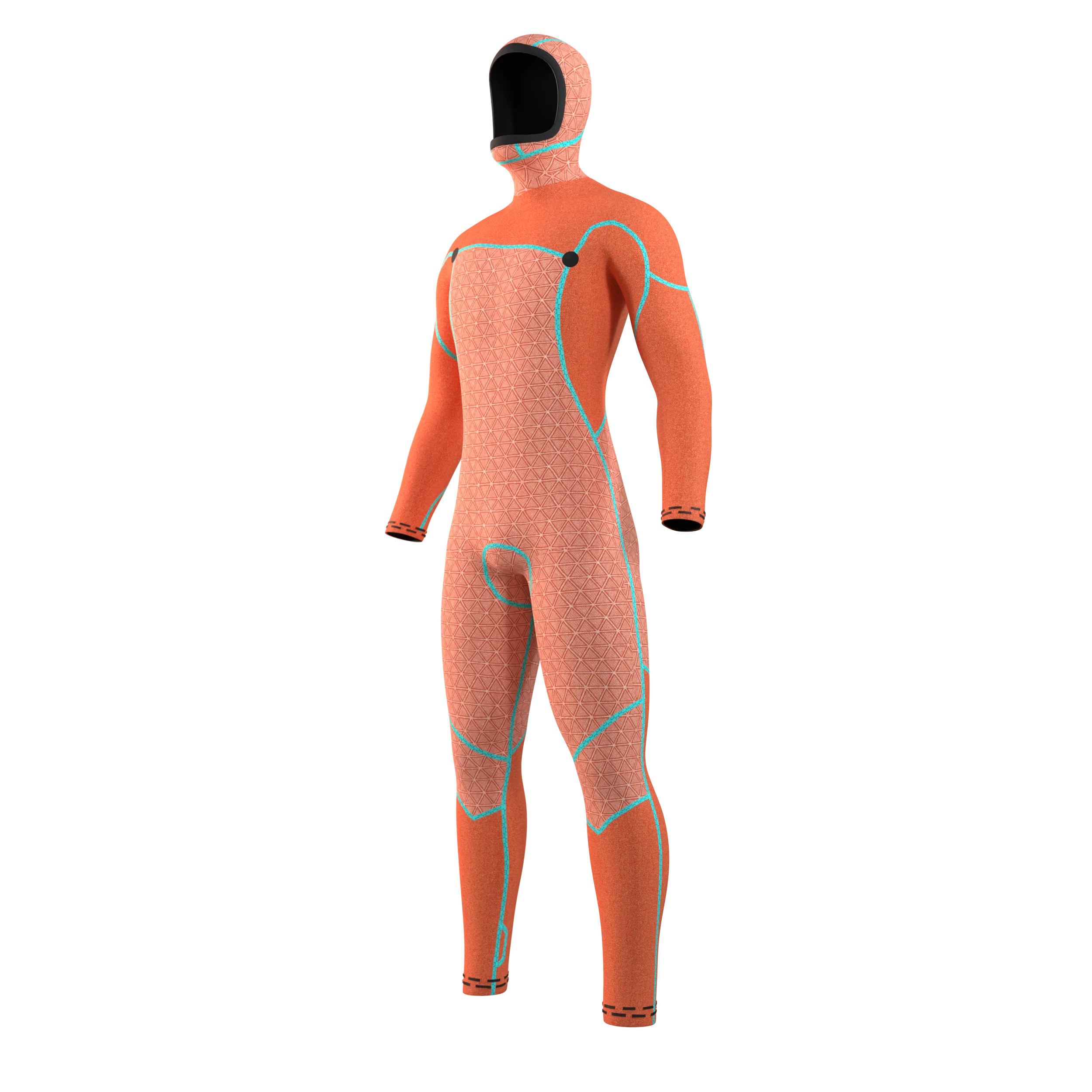 2022 Mystic Volt 6/4/3 Hooded Front Zip Hooded Full Suit - Image 3